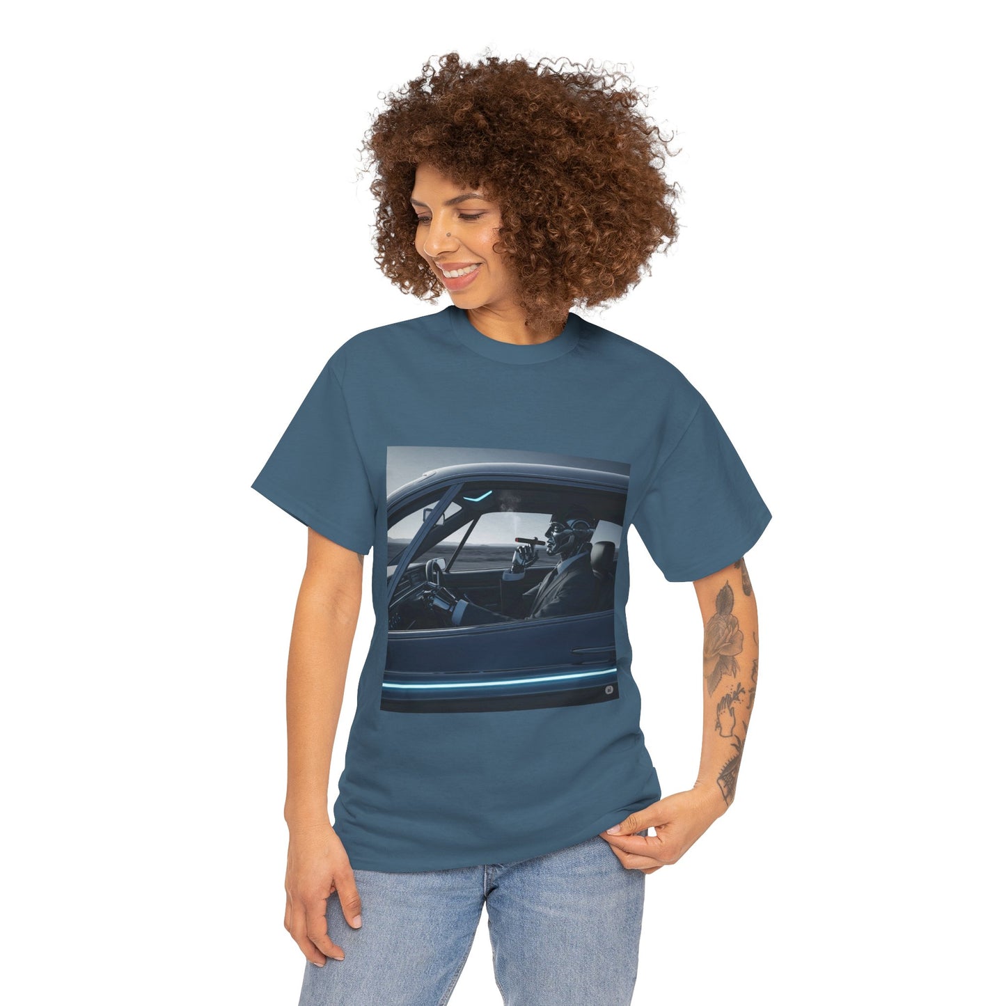 Vintage Car Driver Unisex Heavy Cotton Tee | Retro Graphic Shirt, Casual Wear, Gift for Car Lovers, Streetwear